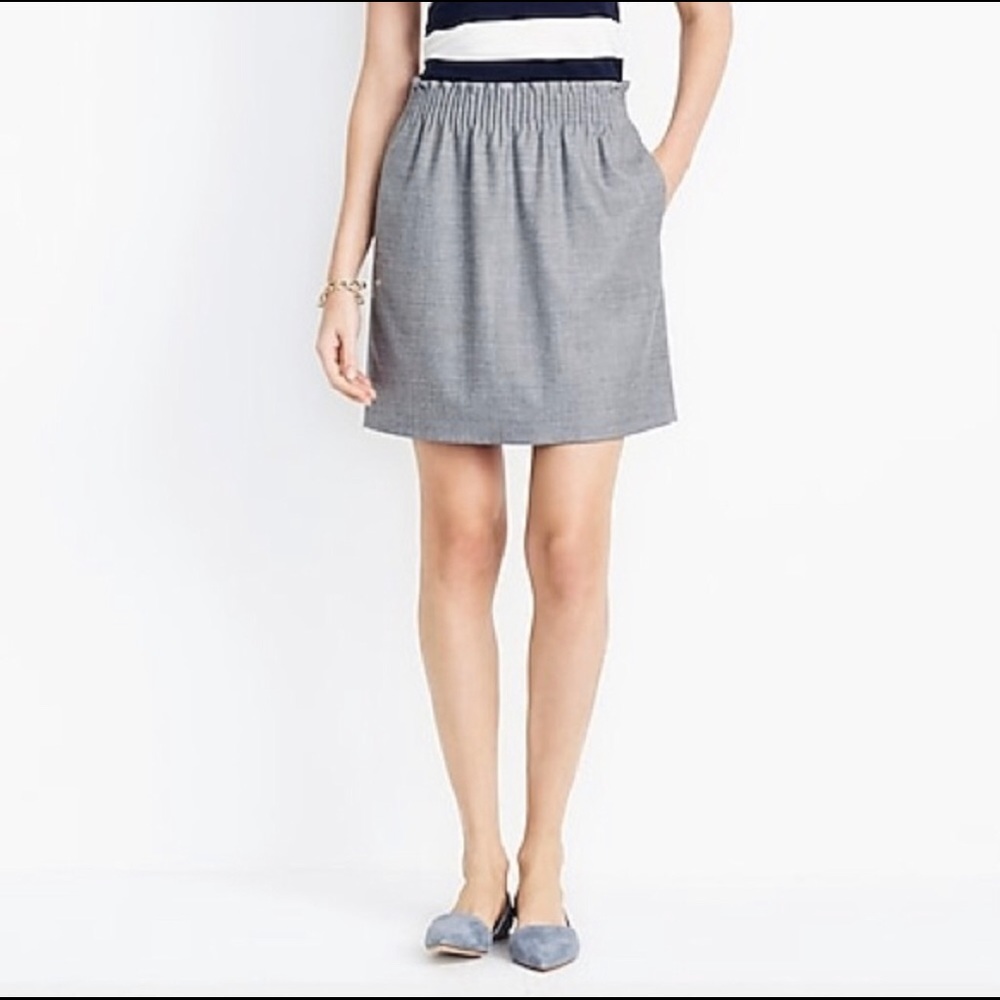 J.Crew Grey Mini Skirt w/ Elastic Waist